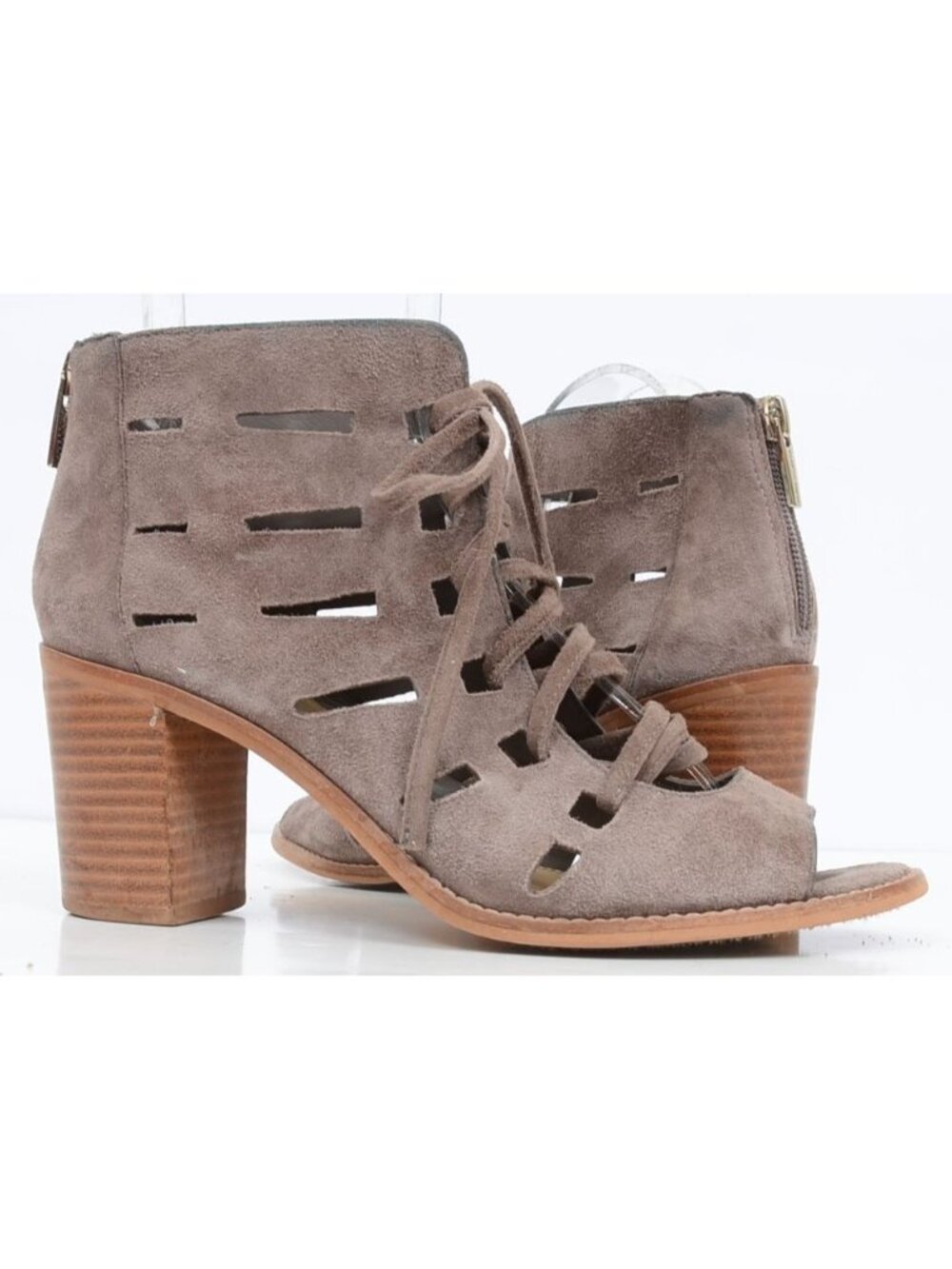 Vince Camuto Tressa Leather Lace-up Gladiator Heels Bootie Shootie Women's 8